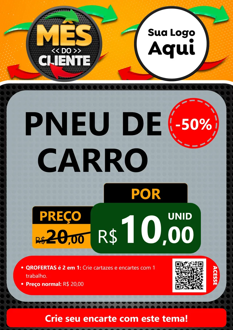 Modelo de Cartaz para Cartaz A4 Vertical com o tema Mês do Cliente para Auto peças