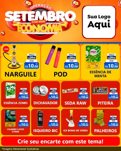 Modelo de Rede Social para Feed Instagram com o tema Operação Setembro Com Muita Economia para Tabacaria