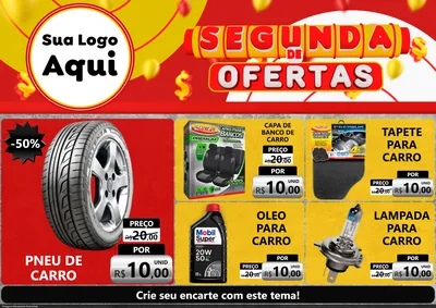 Modelo de Encarte para Encarte A4 Horizontal com o tema Segunda de Ofertas para Auto peças