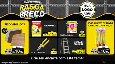 Modelo de TV para TV Horizontal com o tema Fim de Semana Rasga Preço para Material para Construção