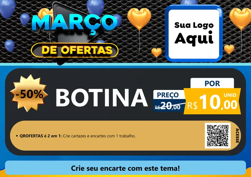 Modelo de Cartaz para Cartaz A4 Horizontal com o tema Março de Ofertas para Agropecuária