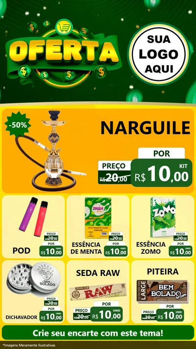 Modelo de Rede Social para Stories com o tema Oferta para Tabacaria