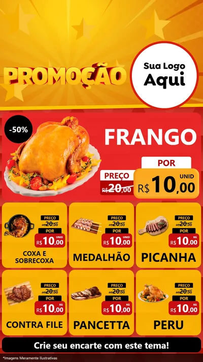 Modelo de Rede Social para Stories com o tema Promoção para Assados
