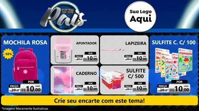 Modelo de TV para TV Horizontal com o tema Sorteio Dia Dos Pais para Papelaria