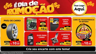 Modelo de TV para TV Horizontal com o tema É Dia De Promoção para Auto peças