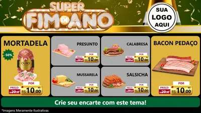 Modelo de TV para TV Horizontal com o tema Super Fim de Ano para Frios e Laticínios