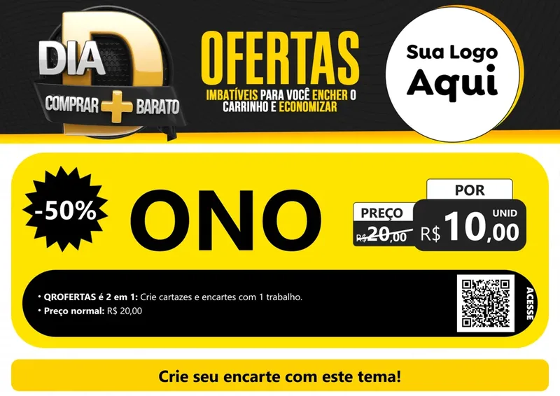 Modelo de Cartaz para Cartaz A4 Horizontal com o tema Dia D Mais Economia para Óticas