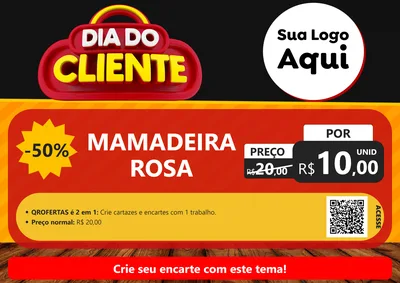 Modelo de Cartaz para Cartaz A4 Horizontal com o tema Dia do Cliente para Bebês