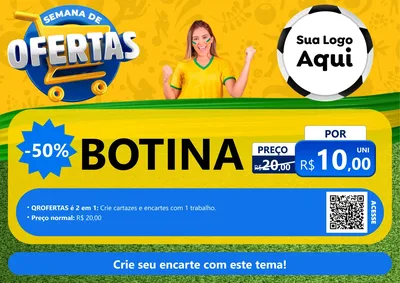 Modelo de Cartaz para Cartaz A4 Horizontal com o tema Semana de Ofertas - Copa para Agropecuária