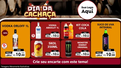 Modelo de TV para TV Horizontal com o tema Dia da Cachaça para Distribuidora de bebidas
