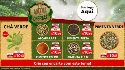 Modelo de TV para TV Horizontal com o tema Ofertas de Natal para Produtos Naturais