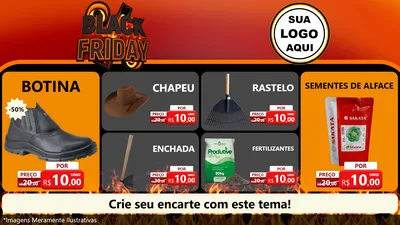 Modelo de TV para TV Horizontal com o tema Black Friday para Agropecuária