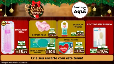 Modelo de TV para TV Horizontal com o tema Ofertas Natalina para Bebês