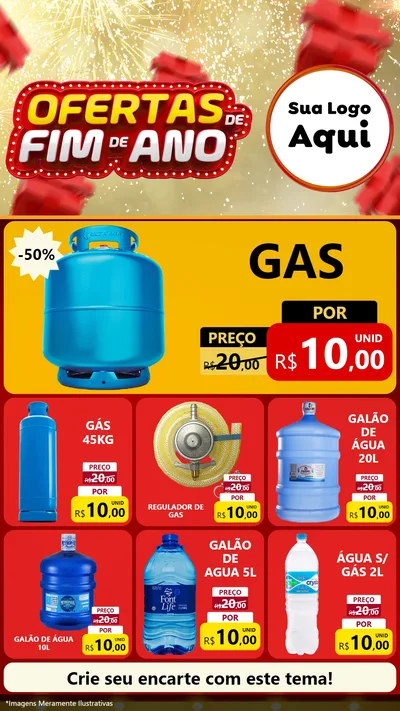 Modelo de Rede Social para Stories com o tema Ofertas de Fim de Ano para Água e gás