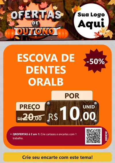 Modelo de Cartaz para Cartaz A4 Vertical com o tema Ofertas de Outono para Higiene Pessoal