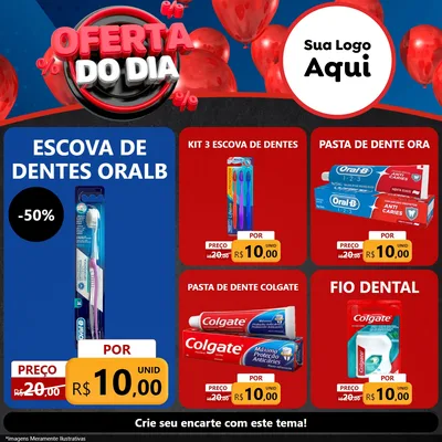 Modelo de Rede Social para Feed Facebook com o tema Oferta do Dia para Higiene Pessoal