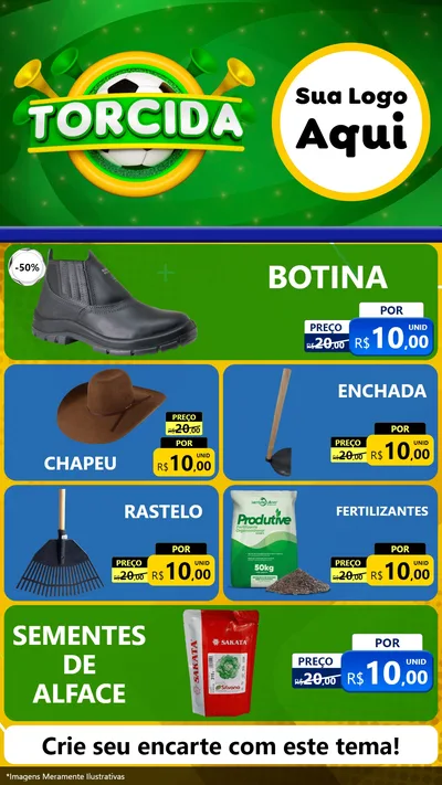 Modelo de TV para TV Vertical com o tema Torcida para Agropecuária