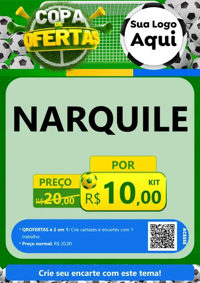 Modelo de Cartaz para Cartaz A4 Vertical com o tema Copa De Ofertas para Tabacaria