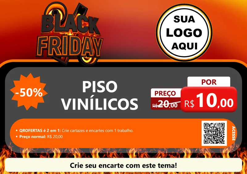 Modelo de Cartaz para Cartaz A4 Horizontal com o tema Black Friday para Material para Construção