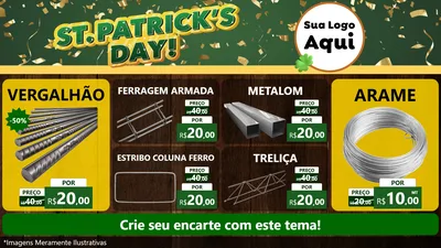 Modelo de TV para TV Horizontal com o tema St Patriks Day para Ferragens