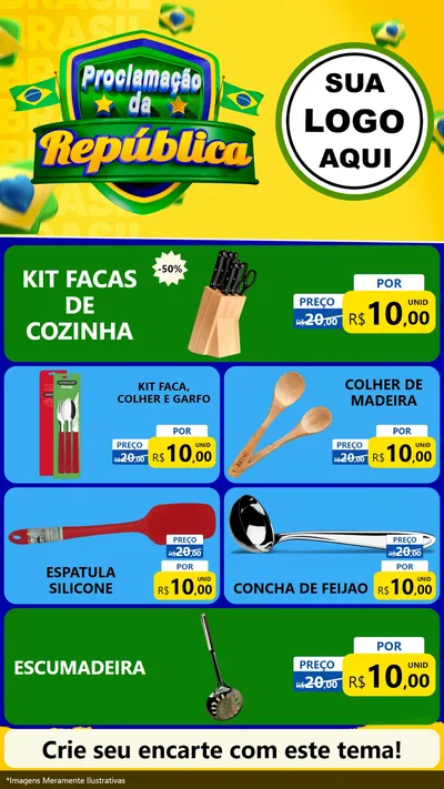 Modelo de TV para TV Vertical com o tema Proclamação da República para Utilidades Domésticas