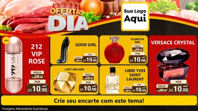 Modelo de TV para TV Horizontal com o tema Ofertas do Dia para Perfumes