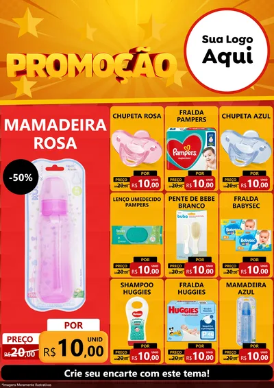 Modelo de Encarte para Encarte A4 Vertical com o tema Promoção para Bebês