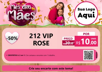 Modelo de Cartaz para Cartaz A4 Horizontal com o tema Mês das Mães para Perfumes