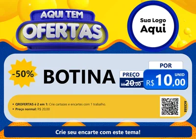 Modelo de Cartaz para Cartaz A4 Horizontal com o tema Aqui Tem Ofertas para Agropecuária