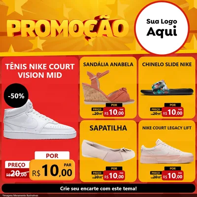 Modelo de Rede Social para Feed Facebook com o tema Promoção para Calçados