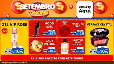 Modelo de TV para TV Horizontal com o tema Operação Setembro Com Muita Economia para Perfumes