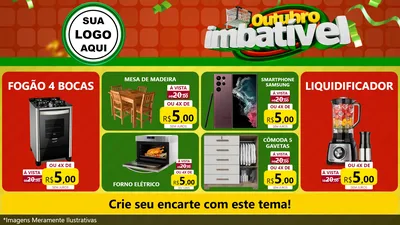 Modelo de TV para TV Horizontal com o tema Outubro Imbatível para Móveis e Eletro