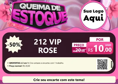 Modelo de Cartaz para Cartaz A4 Horizontal com o tema Queima de Estoque para Perfumes