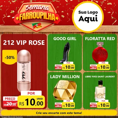 Modelo de Rede Social para Feed Facebook com o tema Semana Farroupilha para Perfumes