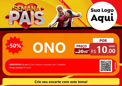 Modelo de Cartaz para Cartaz A4 Horizontal com o tema Semana Dos Pais para Óticas
