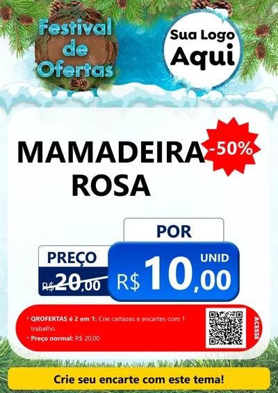 Modelo de Cartaz para Cartaz A4 Vertical com o tema Festival de Ofertas - Inverno para Bebês