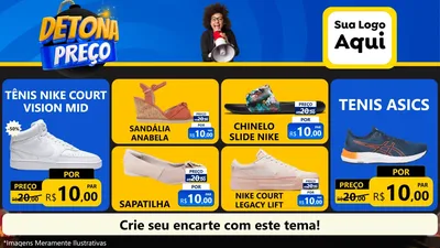 Modelo de TV para TV Horizontal com o tema Detona Preços para Calçados