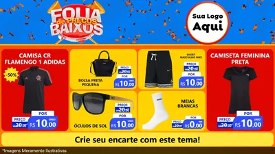 Modelo de TV para TV Horizontal com o tema Folia de Preços Baixos para Roupas e acessórios