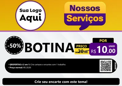 Modelo de Cartaz para Cartaz A4 Horizontal com o tema Nossos Serviços para Agropecuária