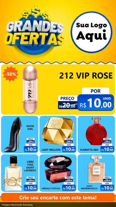 Modelo de Rede Social para Stories com o tema Grandes Ofertas para Perfumes