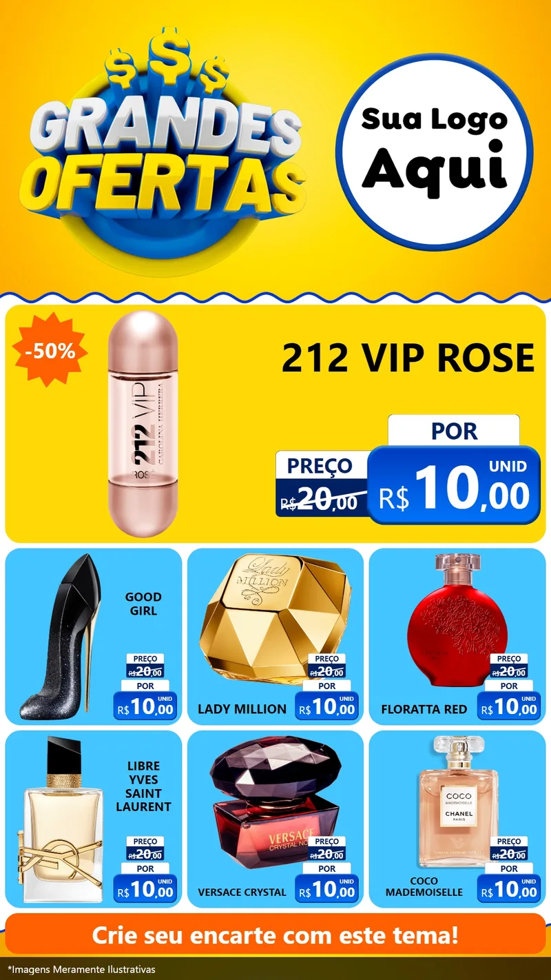 Modelo de Rede Social para Stories com o tema Grandes Ofertas para Perfumes