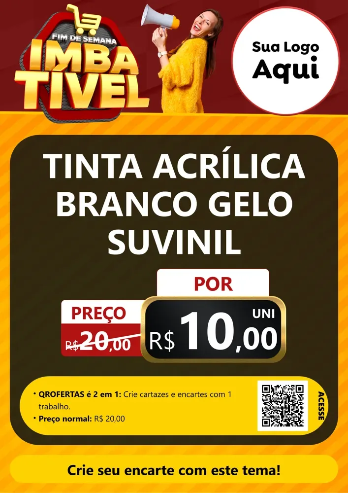 Modelo de Cartaz para Cartaz A4 Vertical com o tema Fim de Semana Imbatível para Tintas e Ferramentas