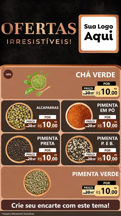 Modelo de TV para TV Vertical com o tema Ofertas Irresistíveis! para Produtos Naturais