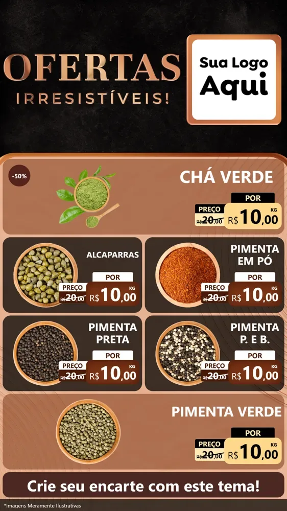 Modelo de TV para TV Vertical com o tema Ofertas Irresistíveis! para Produtos Naturais