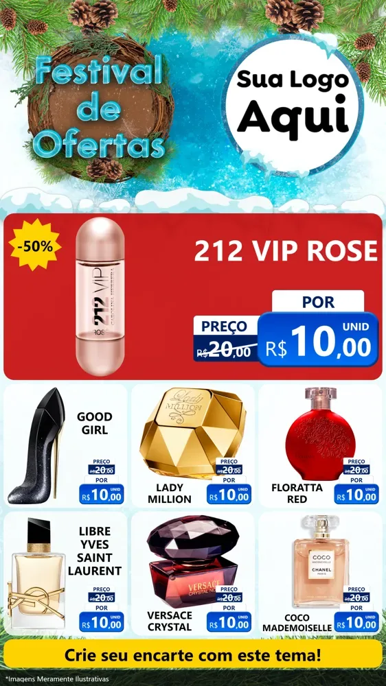 Modelo de Rede Social para Stories com o tema Festival de Ofertas - Inverno para Perfumes