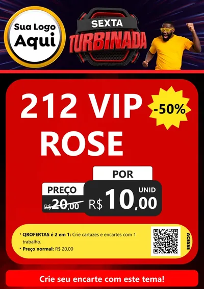 Modelo de Cartaz para Cartaz A4 Vertical com o tema Sexta Turbinada para Perfumes