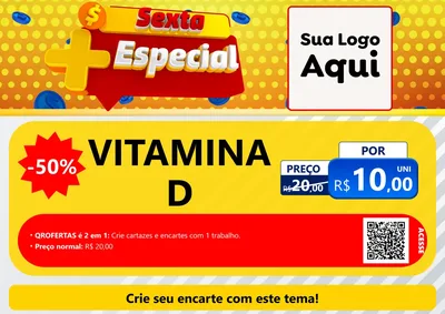 Modelo de Cartaz para Cartaz A4 Horizontal com o tema Sexta Mais Especial para Farmácia