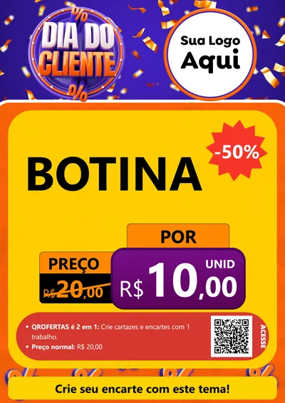 Modelo de Cartaz para Cartaz A4 Vertical com o tema Dia do Cliente para Agropecuária