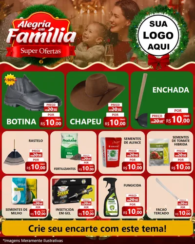 Modelo de Rede Social para Feed Instagram com o tema Alegria Em Família - Super Ofertas para Agropecuária