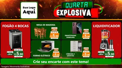 Modelo de TV para TV Horizontal com o tema Quarta Explosiva para Móveis e Eletro